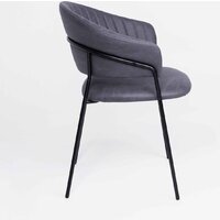 Стул с подлокотниками Алвест AV 433 (графитовая замша Kiprus 13/черный) - Превью изображения №5 — Интернет-магазин Time-Shop