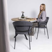 Стул с подлокотниками Алвест AV 433 (графитовая замша Kiprus 13/черный) - Превью изображения №2 — Интернет-магазин Time-Shop