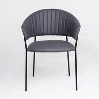 Стул с подлокотниками Алвест AV 433 (графитовая замша Kiprus 13/черный) - Превью изображения №4 — Интернет-магазин Time-Shop