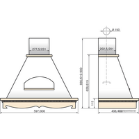 Кухонная вытяжка Elikor Бельведер 60П-650-П3Д (бежевый/дуб неокрашенный) - Превью изображения №2 — Интернет-магазин Time-Shop