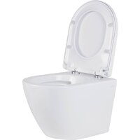 Унитаз подвесной Roxen Antares в комплекте с инсталляцией StounFix Dual Fresh 6 в 1 501501 (кнопка: белый глянец) - Превью изображения №6 — Интернет-магазин Time-Shop