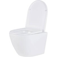 Унитаз подвесной Roxen Antares в комплекте с инсталляцией StounFix Dual Fresh 6 в 1 501501 (кнопка: белый глянец) - Превью изображения №5 — Интернет-магазин Time-Shop