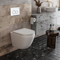 Унитаз подвесной Roxen Antares в комплекте с инсталляцией StounFix Dual Fresh 6 в 1 501501 (кнопка: белый глянец) - Превью изображения №7 — Интернет-магазин Time-Shop