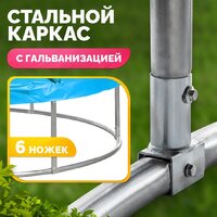 Батут Sundays Favorite Premium 8FT (голубой, с сеткой, с лестницей) - Превью изображения №4 — Интернет-магазин Time-Shop