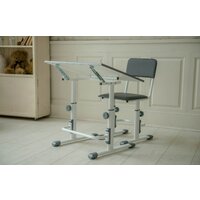 Парта Polini Kids Simple М1 (белый/серый) - Превью изображения №10 — Интернет-магазин Time-Shop