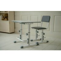 Парта Polini Kids Simple М1 (белый/серый) - Превью изображения №11 — Интернет-магазин Time-Shop