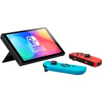 Игровая приставка Nintendo Switch OLED (черный, с неоновыми Joy-Con) - Превью изображения №5 — Интернет-магазин Time-Shop