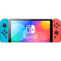 Игровая приставка Nintendo Switch OLED (черный, с неоновыми Joy-Con) - Превью изображения №2 — Интернет-магазин Time-Shop