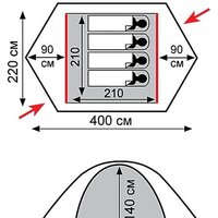 Экспедиционная палатка TRAMP Rock 4 v2 (зеленый) - Превью изображения №19 — Интернет-магазин Time-Shop