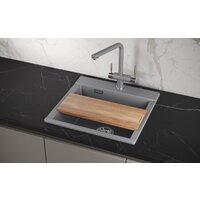 Кухонная мойка Granula ES-5201 (алюминиум) - Превью изображения №4 — Интернет-магазин Time-Shop