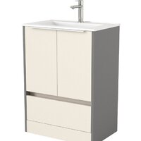 Дабер Тумба под умывальник 017 60 Т17.6.0.19Б (бежевый/серый/ручка белая)