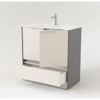  Дабер Тумба под умывальник 017 60 Т17.6.0.19Б (бежевый/серый/ручка белая) - Превью изображения №3 — Интернет-магазин Time-Shop