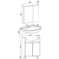  Runo Тумба с умывальником Лада 60 + Уют 60 (напольная, дуб/графит) - Превью изображения №7 — Интернет-магазин Time-Shop