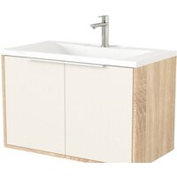 Дабер Тумба под умывальник 018 Andrea Elen 80 Т18.8А.0.18Б (бежевый/дуб бардолино/ручка белая)