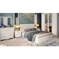 Кровать Трия Скарлет 180x200 (велюр бежевый) - Превью изображения №3 — Интернет-магазин Time-Shop