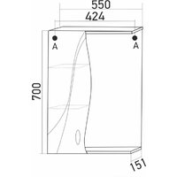  Mixline Шкаф с зеркалом Лима 55 551705 (с подсветкой) - Превью изображения №4 — Интернет-магазин Time-Shop