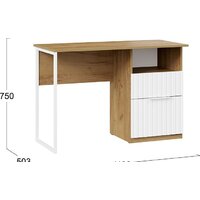 Стол Трия Хилтон тип 1 (дуб крафт золотой/белый матовый) - Превью изображения №6 — Интернет-магазин Time-Shop