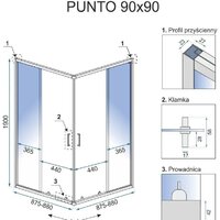 Душевой уголок Rea Punto 90x90 (черный/прозрачное стекло) - Превью изображения №7 — Интернет-магазин Time-Shop