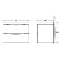  BelBagno Тумба под умывальник Marino-700-2C-SO-WO-P (rovere bianco) - Превью изображения №3 — Интернет-магазин Time-Shop