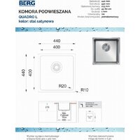 Кухонная мойка Berg Quadro MEP 400 GT10K - Превью изображения №2 — Интернет-магазин Time-Shop