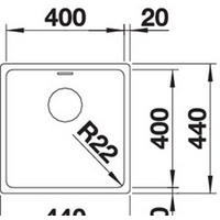 Кухонная мойка Blanco Andano 400-U (без клапана-автомата) - Превью изображения №3 — Интернет-магазин Time-Shop