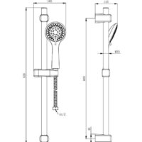 Душевой гарнитур  Aquanika Basic AQB01CR - Превью изображения №2 — Интернет-магазин Time-Shop