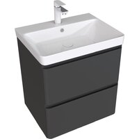 Aquanet Тумба под умывальник Эмбер 60 330466 (черный матовый)