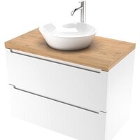 ЗОВ Тумба под умывальник Дион 90 D90LWP0M9003MKV5-HPL38T (туя/белый матовый)