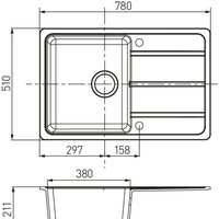 Кухонная мойка Акватон Аманда (жемчуг) - Превью изображения №3 — Интернет-магазин Time-Shop