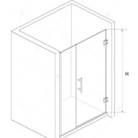 Стеклянная шторка для ванны RGW Hotel HO-02B 350601209-14 (черный/прозрачное стекло) - Превью изображения №4 — Интернет-магазин Time-Shop