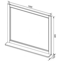  Aquanet Зеркало Бостон М 100 209674 (белый матовый) - Превью изображения №4 — Интернет-магазин Time-Shop