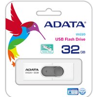 USB Flash ADATA UV220 32GB (белый/серый) - Превью изображения №3 — Интернет-магазин Time-Shop