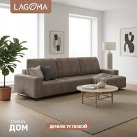 Lagoma Селкеа ШП 1000 + 1000 + оттоманка левый (Elle Russo/черный муар)