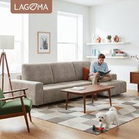 Угловой диван Lagoma Селкеа ШП 1000 + 1000 + оттоманка левый (Elle Russo/черный муар) - Превью изображения №5 — Интернет-магазин Time-Shop