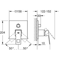 Смеситель без скрытого механизма Grohe Eurocube 24094000 - Превью изображения №2 — Интернет-магазин Time-Shop
