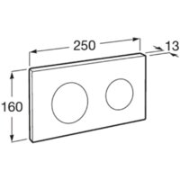Панель смыва Roca PL10 Dual (One) A890189206 (черный матовый) - Превью изображения №2 — Интернет-магазин Time-Shop