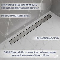 Трап/канал Lauter 210391-1-QGH 900x55 (хром) - Превью изображения №2 — Интернет-магазин Time-Shop