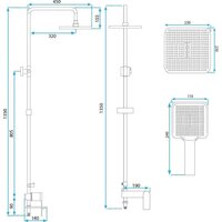 Душевая система  Rea Storm REA-P9534 - Превью изображения №7 — Интернет-магазин Time-Shop