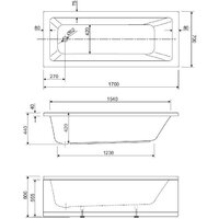 Ванна Cezares Plane Solo Mini-170-70-42-W37 - Превью изображения №3 — Интернет-магазин Time-Shop