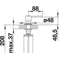 Дозатор для моющего средства Blanco Yano (хром) - Превью изображения №3 — Интернет-магазин Time-Shop