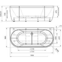 Ванна Radomir Вальс Макси 180x80 1-01-0-0-1-188 - Превью изображения №7 — Интернет-магазин Time-Shop