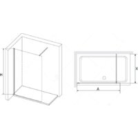 Душевая стенка RGW WA-010 B 100x195 351001010-24 100 (черный/матовое стекло) - Превью изображения №2 — Интернет-магазин Time-Shop