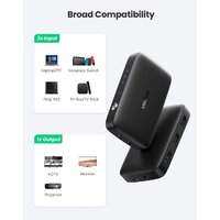 Переключатель Ugreen CM332 80125 4 x HDMI (с пультом ДУ, черный) - Превью изображения №3 — Интернет-магазин Time-Shop