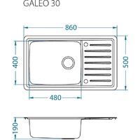 Кухонная мойка Alveus Galeo 30 1128554 - Превью изображения №2 — Интернет-магазин Time-Shop