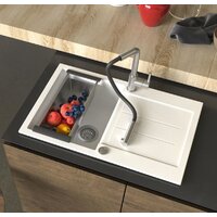 Кухонная мойка Aquasanita Tesa SQT101AW (black metallic 601) - Превью изображения №11 — Интернет-магазин Time-Shop