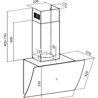 Кухонная вытяжка LEX Plaza GS 600 (белый) - Превью изображения №2 — Интернет-магазин Time-Shop
