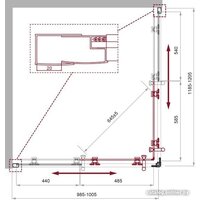 Душевой уголок BelBagno UNO-195-AH-2-120/100-C-NERO - Превью изображения №6 — Интернет-магазин Time-Shop