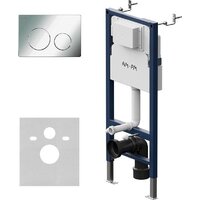 Унитаз подвесной Lauter Magdeburg 21103EC + AM.PM PrimeFit I012709.0151 (черный матовый хром глянцевый, с кнопкой смыва) - Превью изображения №19 — Интернет-магазин Time-Shop