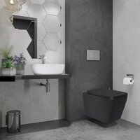Унитаз подвесной Lauter Magdeburg 21103EC + AM.PM PrimeFit I012709.0151 (черный матовый хром глянцевый, с кнопкой смыва) - Превью изображения №13 — Интернет-магазин Time-Shop