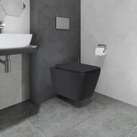 Унитаз подвесной Lauter Magdeburg 21103EC + AM.PM PrimeFit I012709.0151 (черный матовый хром глянцевый, с кнопкой смыва) - Превью изображения №12 — Интернет-магазин Time-Shop